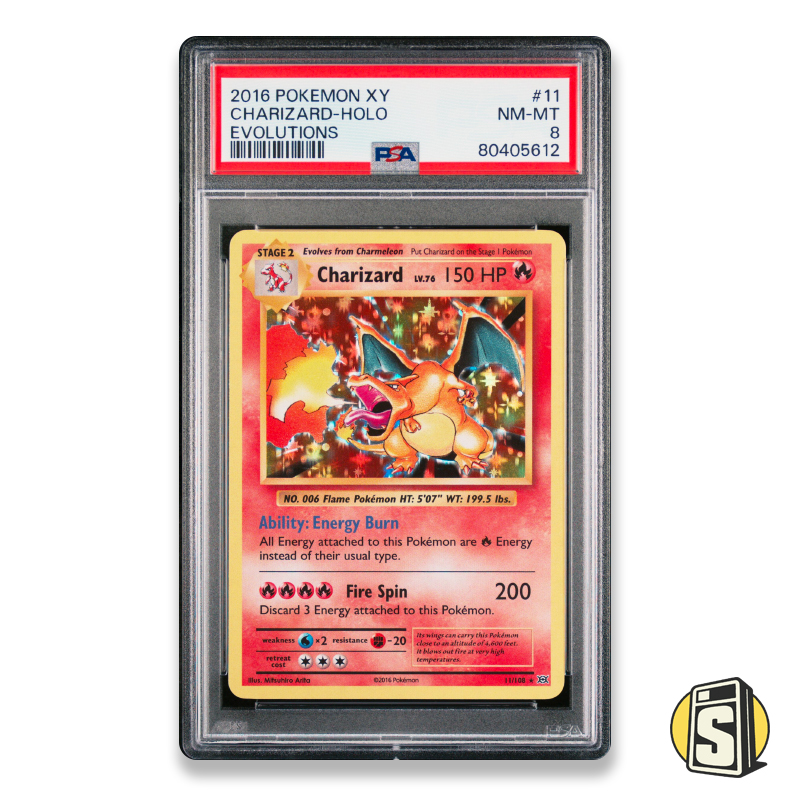 Pokemon cards Charizard Holo XY Evolutions good PSA 8