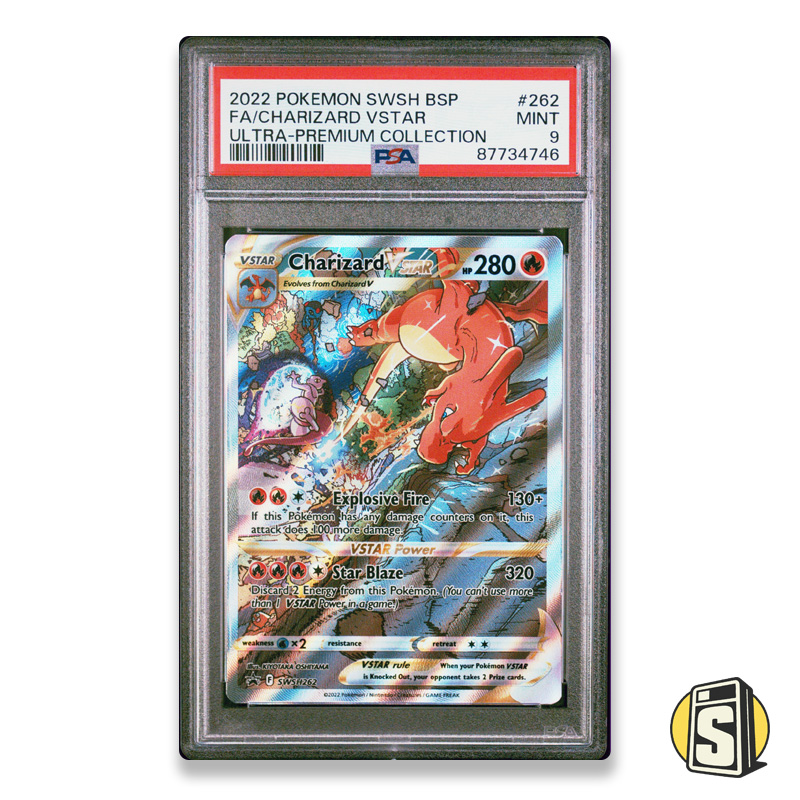 2022 Pokemon store Charizard Vstar SWSH Promo 262 F/A Ultra Premium Collection PSA 9