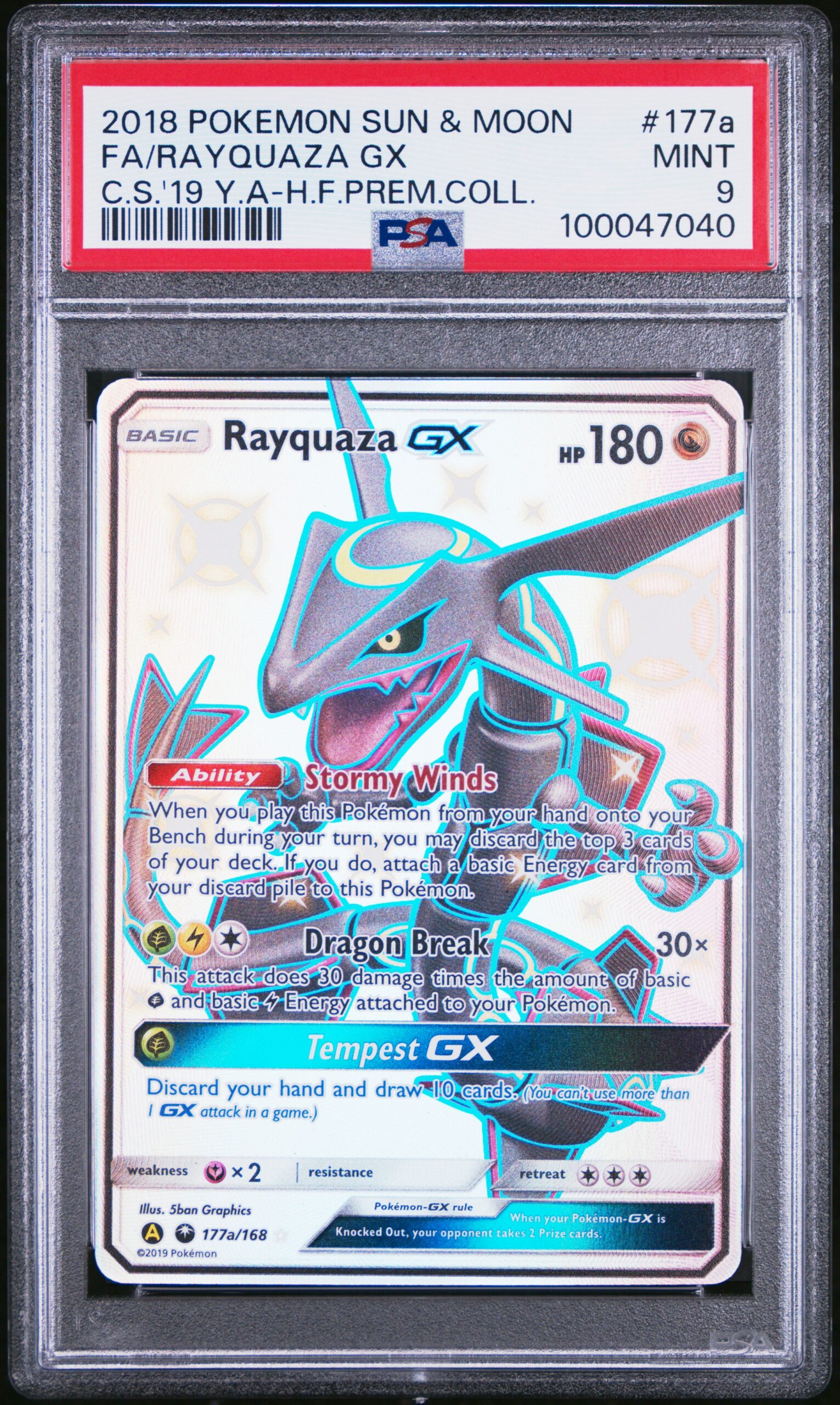 FA/RAYQUAZA GX POKEMON SUN & MOON CELESTIAL STORM