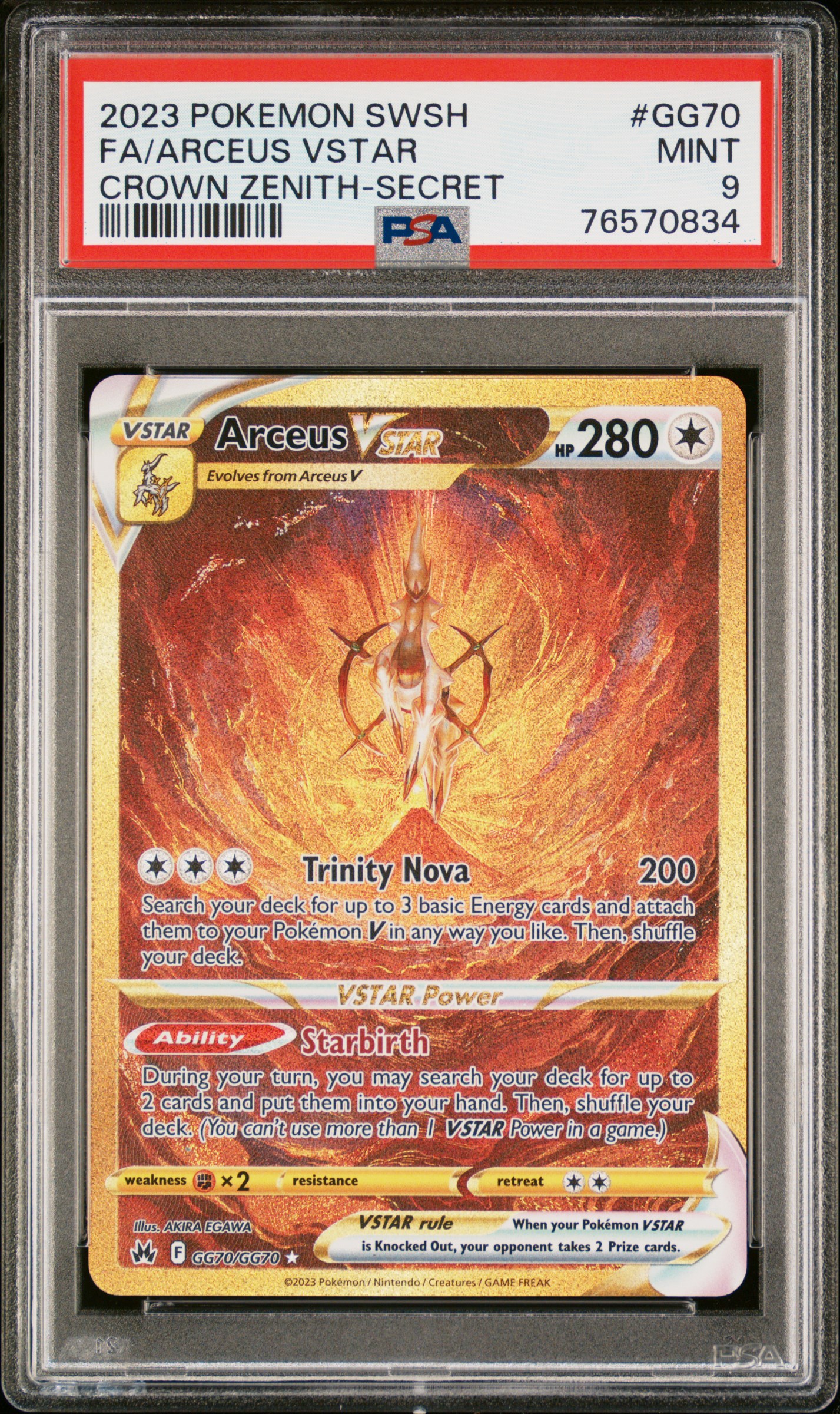 FA/ARCEUS VSTAR POKEMON SWORD AND SHIELD CROWN ZENITH