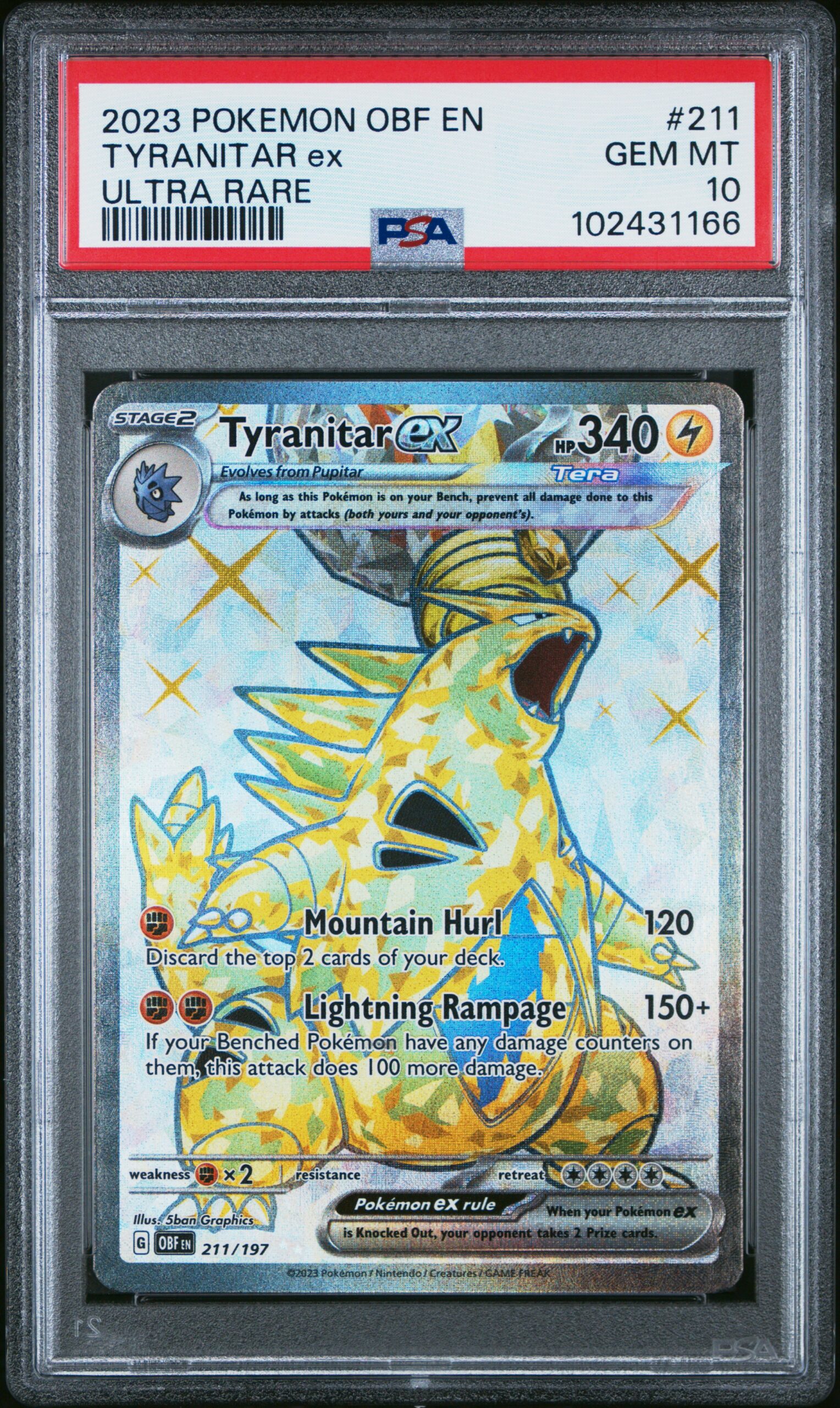 TYRANITAR ex POKEMON OBF EN-OBSIDIAN FLAMES