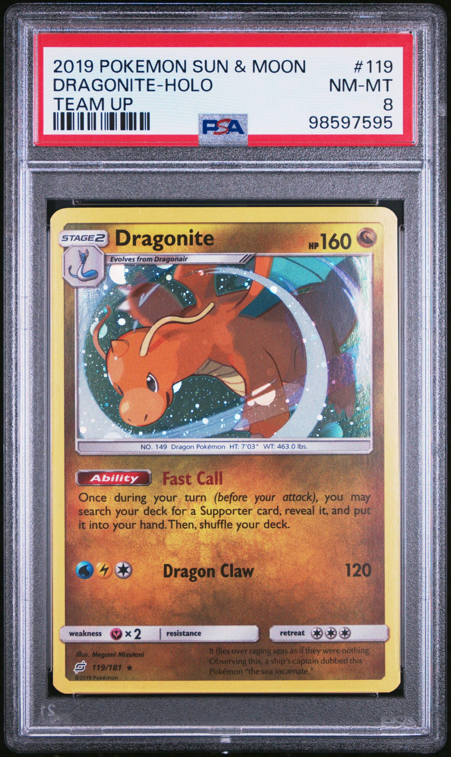 DRAGONITE-HOLO POKEMON SUN & MOON TEAM UP