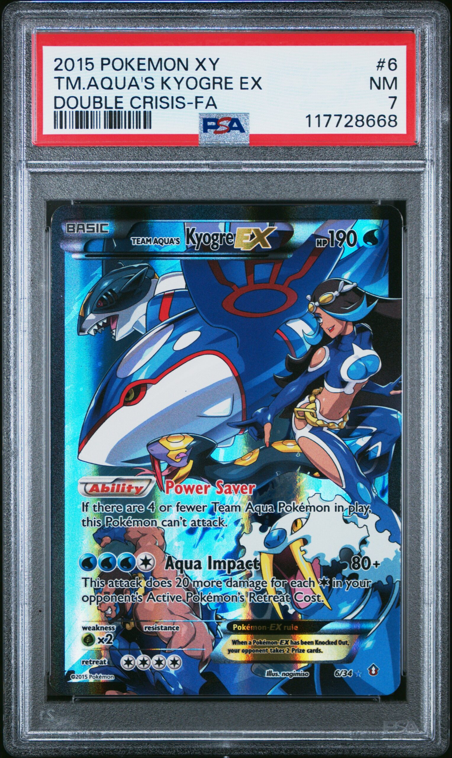 TM.AQUA'S KYOGRE EX POKEMON XY DOUBLE CRISIS