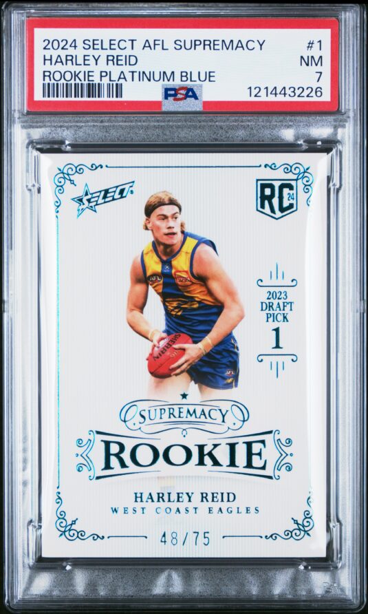 HARLEY REID SELECT AFL SUPREMACY ROOKIE PLATINUM BLUE