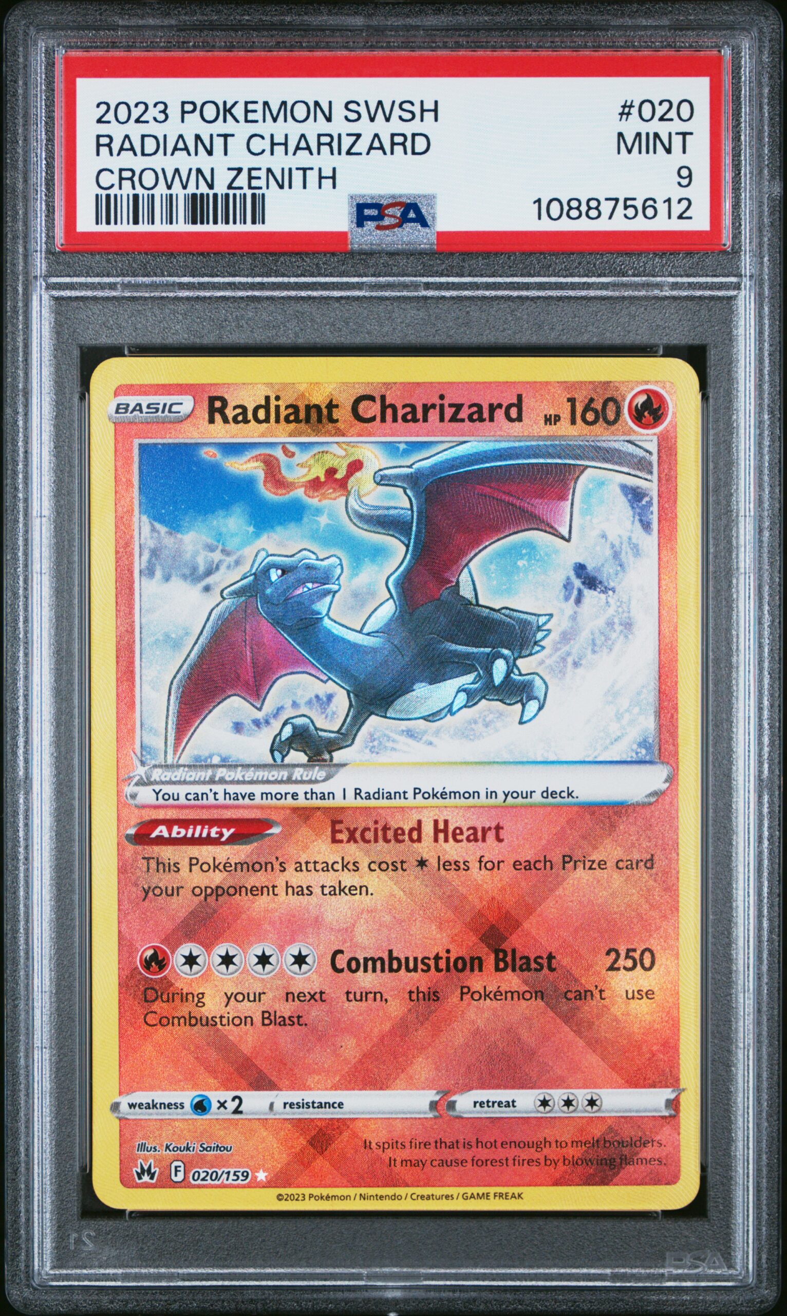 RADIANT CHARIZARD POKEMON SWORD AND SHIELD CROWN ZENITH