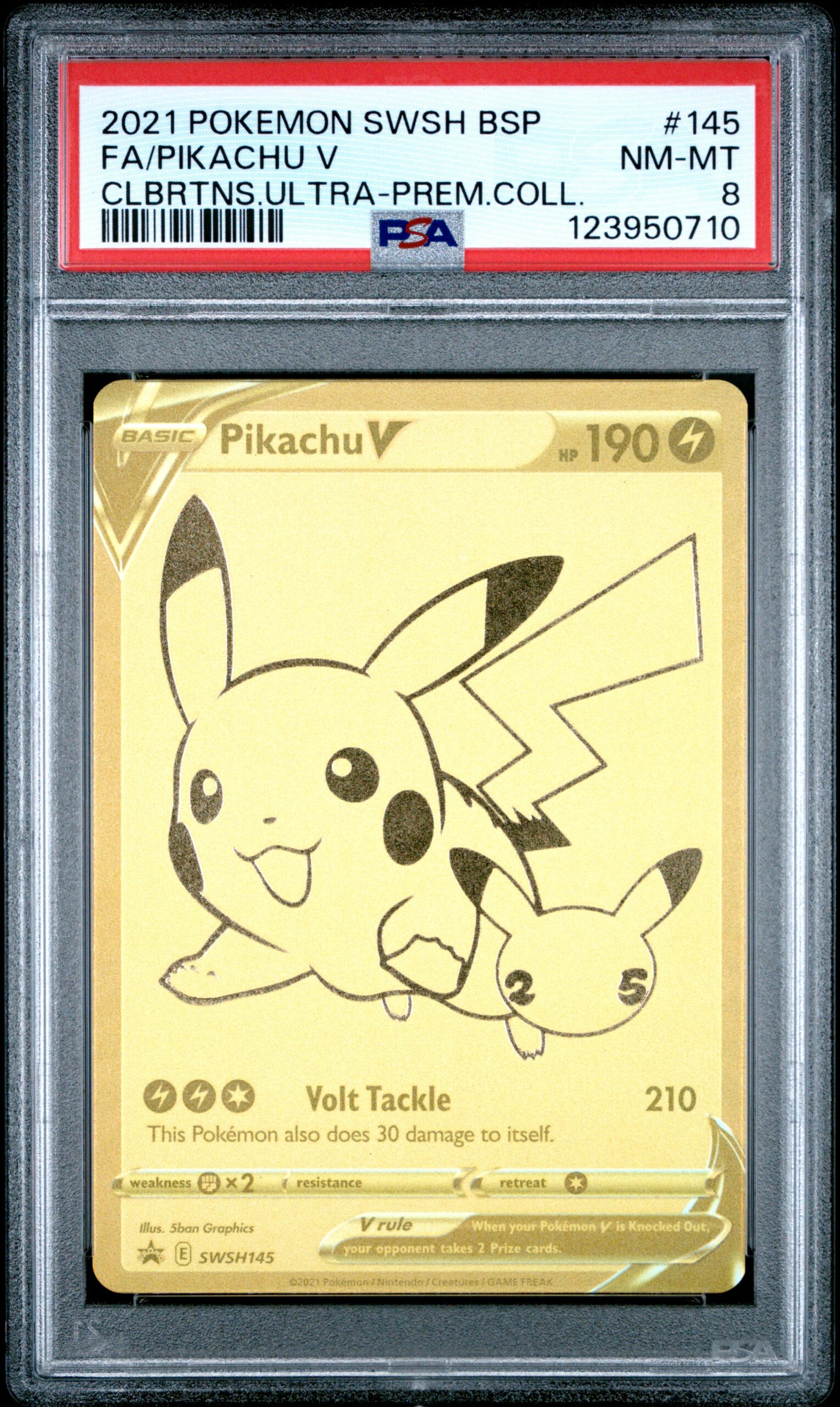 123950710 Front.jpg FA/PIKACHU V POKEMON SWSH BLACK STAR PROMO