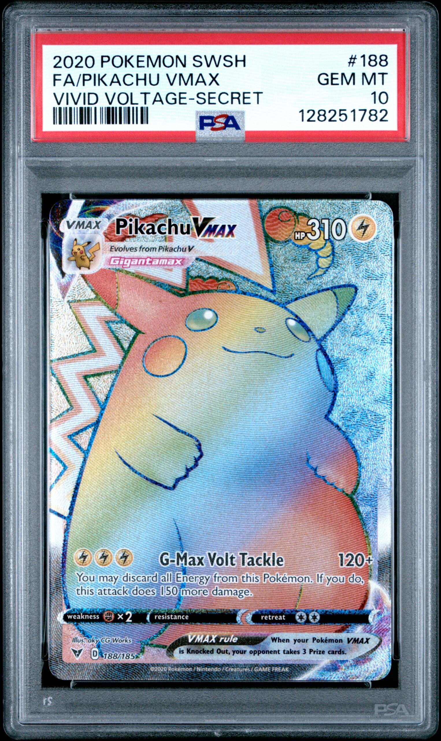 FA/PIKACHU VMAX POKEMON SWORD & SHIELD VIVID VOLTAGE
