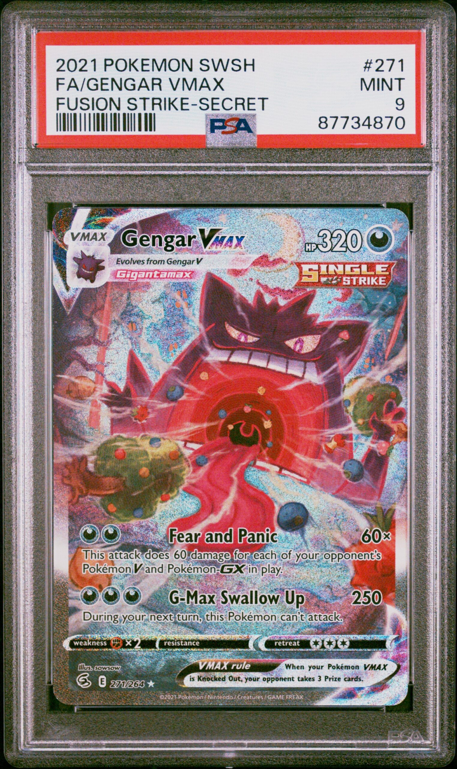 FA/GENGAR VMAX POKEMON SWORD & SHIELD FUSION STRIKE