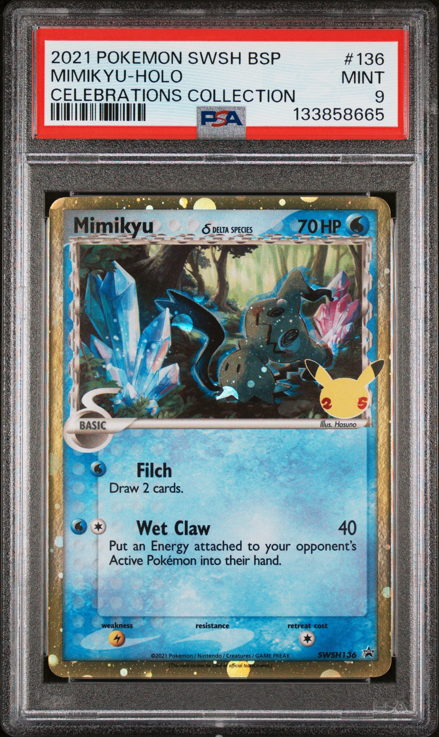 MIMIKYU-HOLO POKEMON SWSH BLACK STAR PROMO