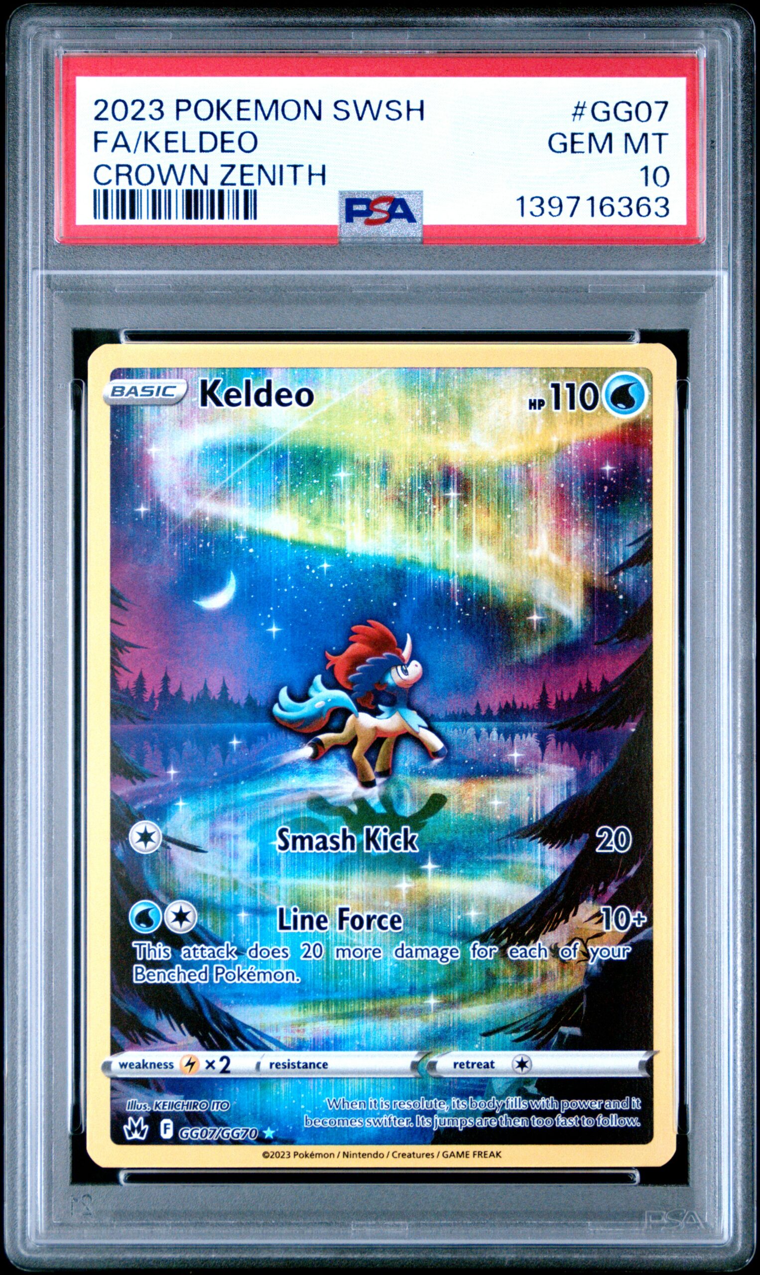 FA/KELDEO POKEMON SWORD AND SHIELD CROWN ZENITH