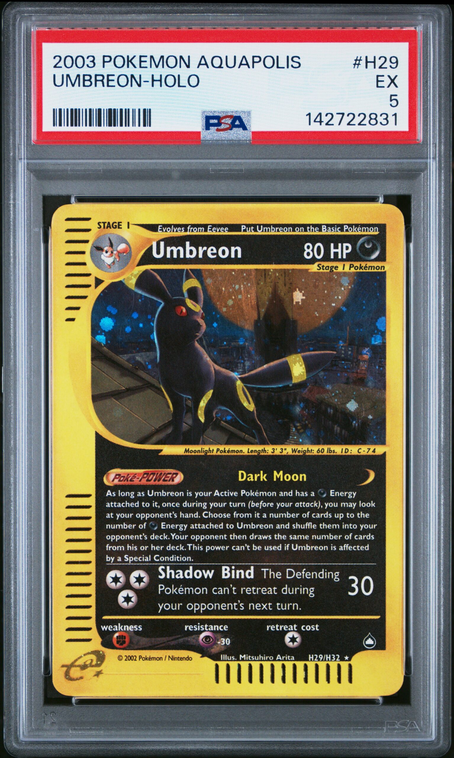 UMBREON-HOLO POKEMON AQUAPOLIS