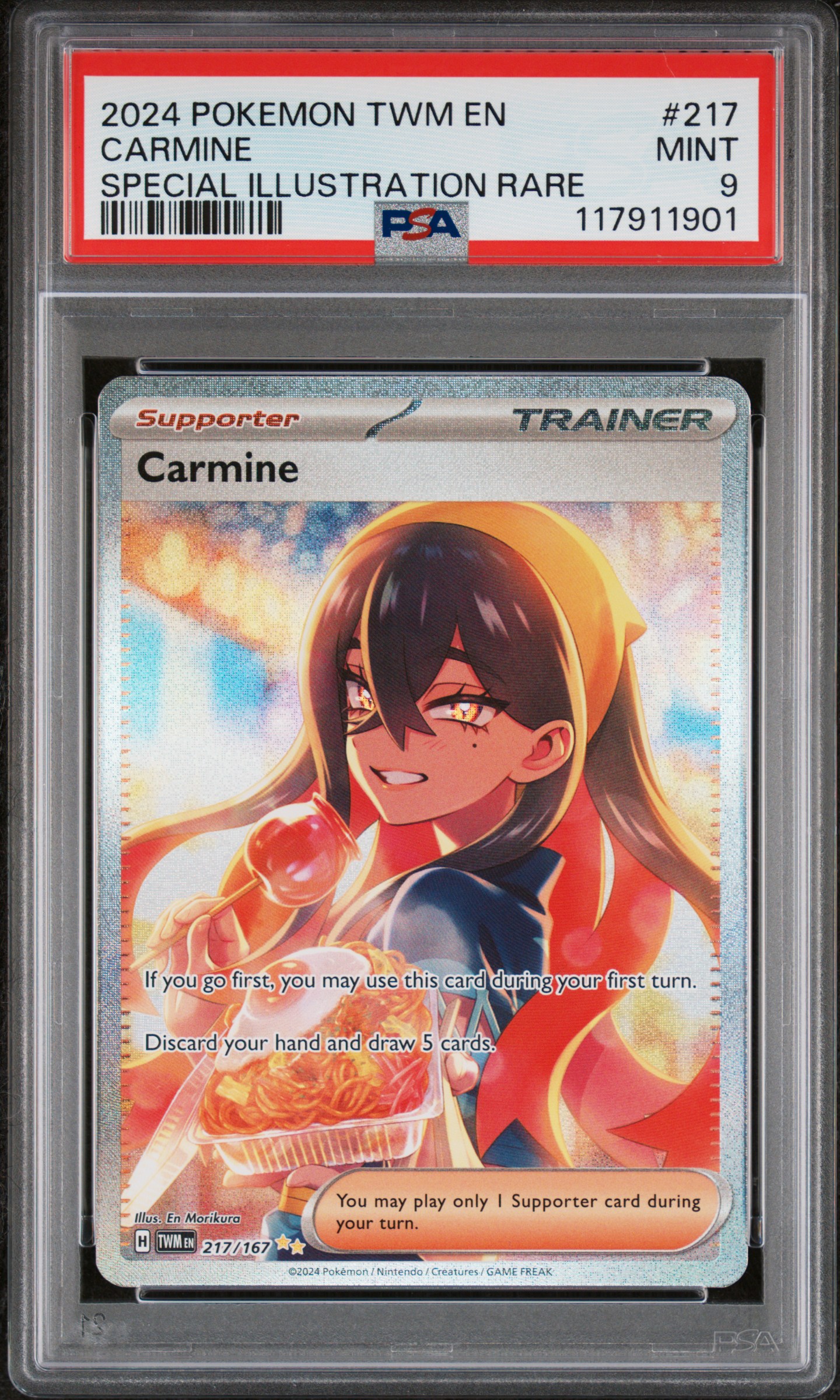 2024 POKEMON TWM EN-TWILIGHT MASQUERADE 217 CARMINE SPECIAL ILLUSTRATION RARE