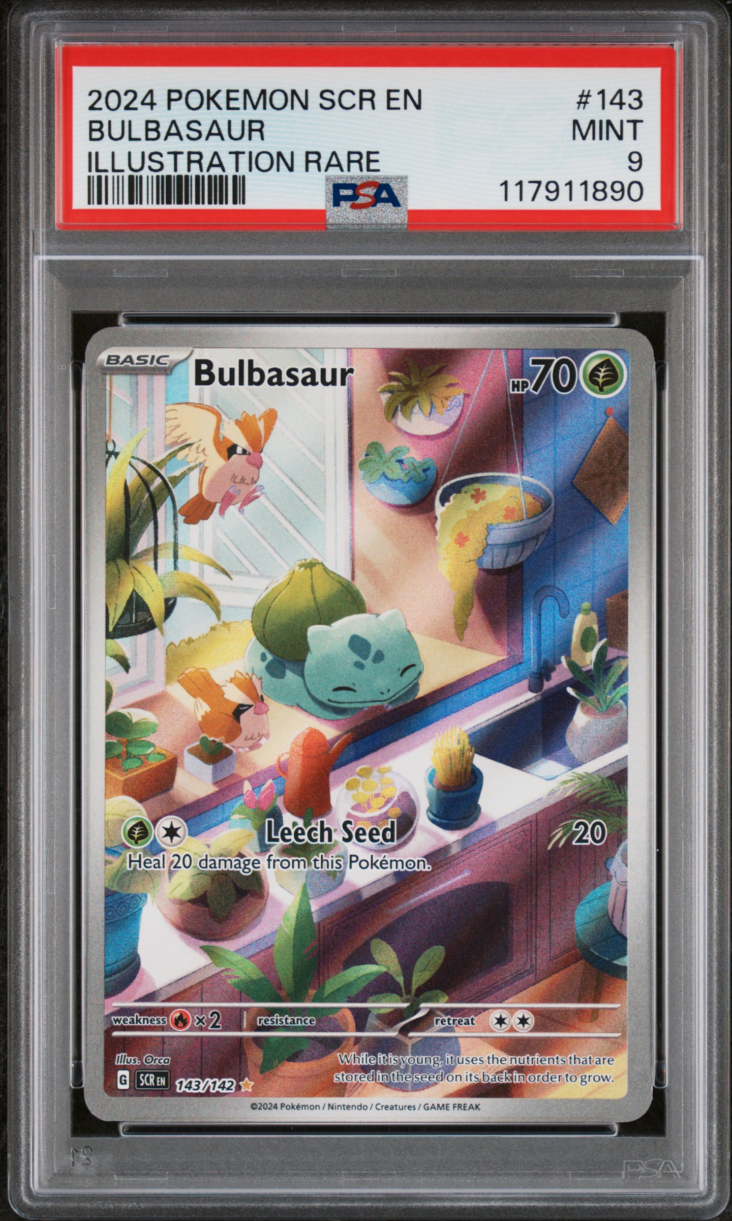 2024 POKEMON SCR EN-STELLAR CROWN 143 BULBASAUR ILLUSTRATION RARE