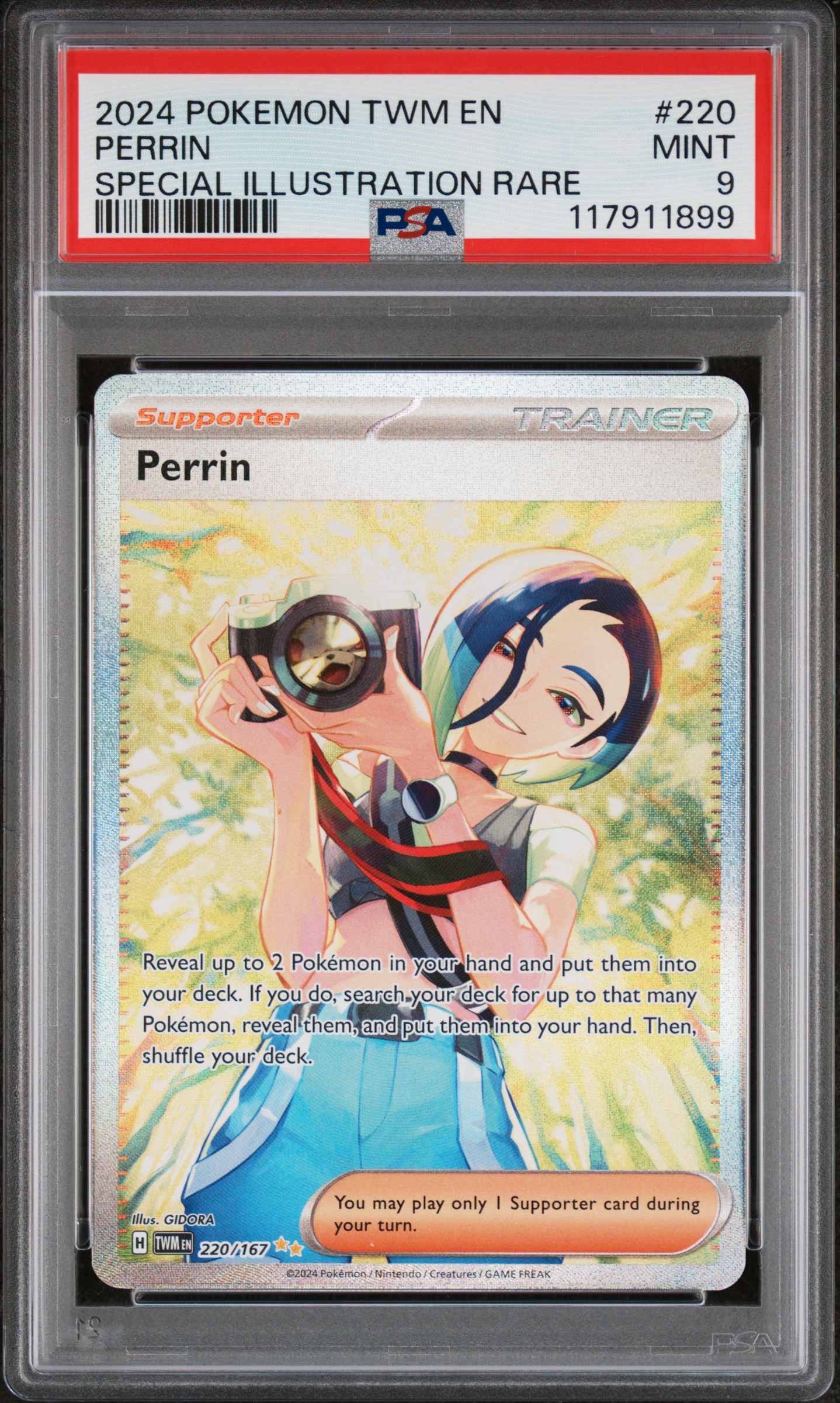 2024 POKEMON TWM EN-TWILIGHT MASQUERADE 220 PERRIN SPECIAL ILLUSTRATION RARE