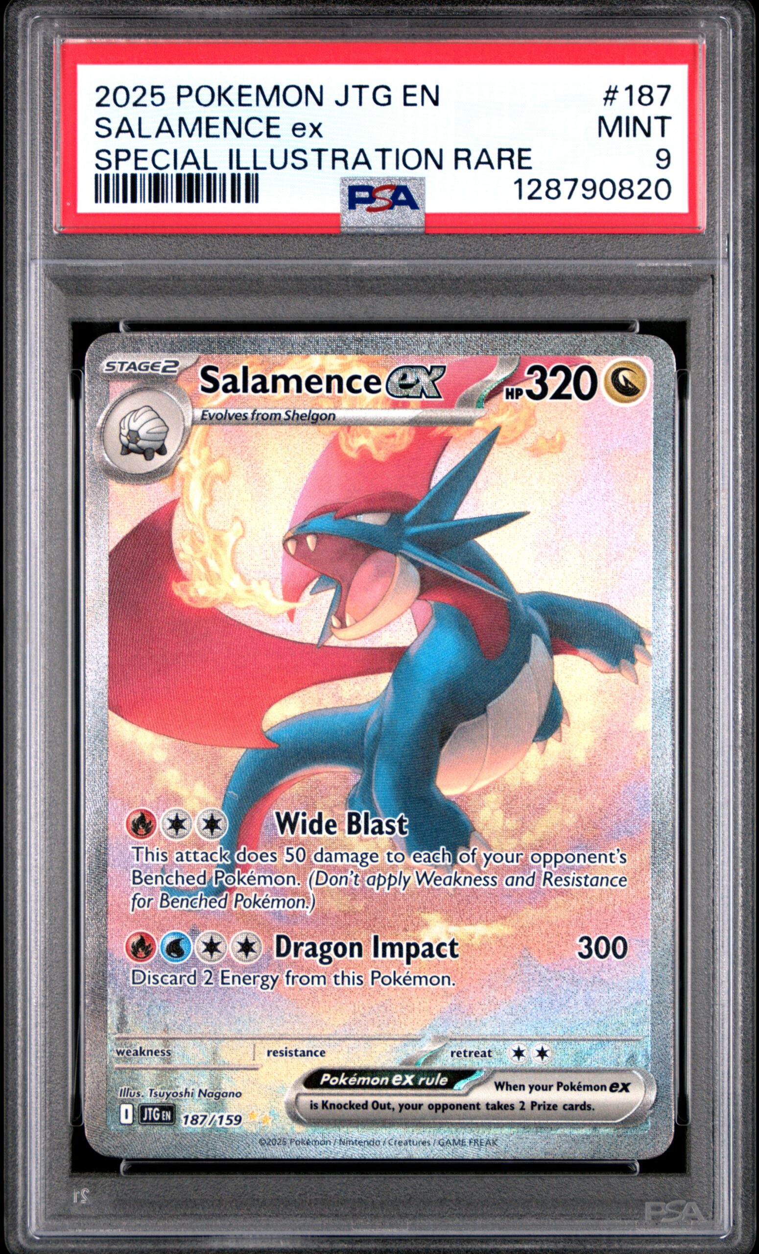 2025 POKEMON JTG EN-JOURNEY TOGETHER 187 SALAMENCE EX SPECIAL ILLUSTRATION RARE
