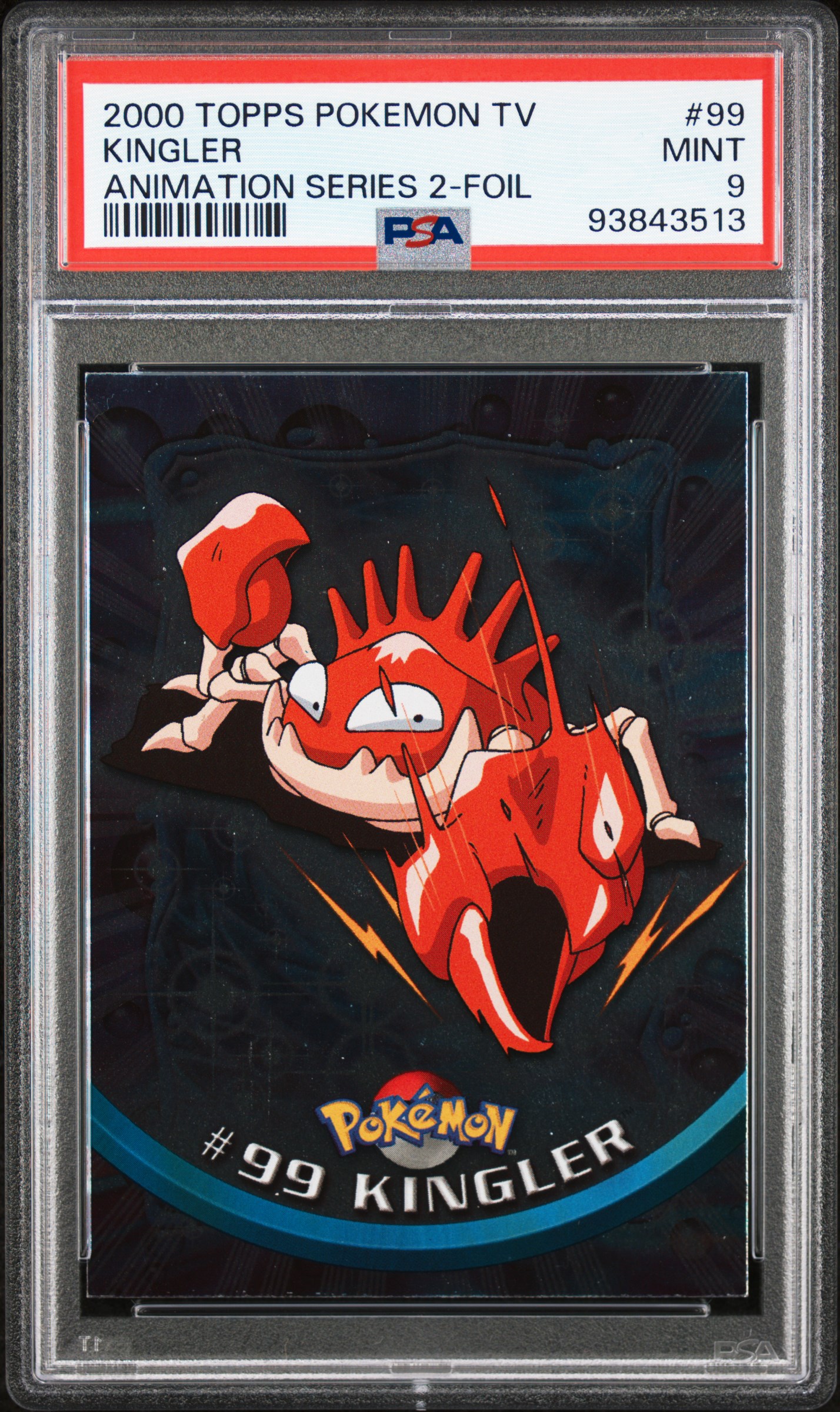 2000 TOPPS POKEMON TV ANIMATION SERIES 2 99 KINGLER