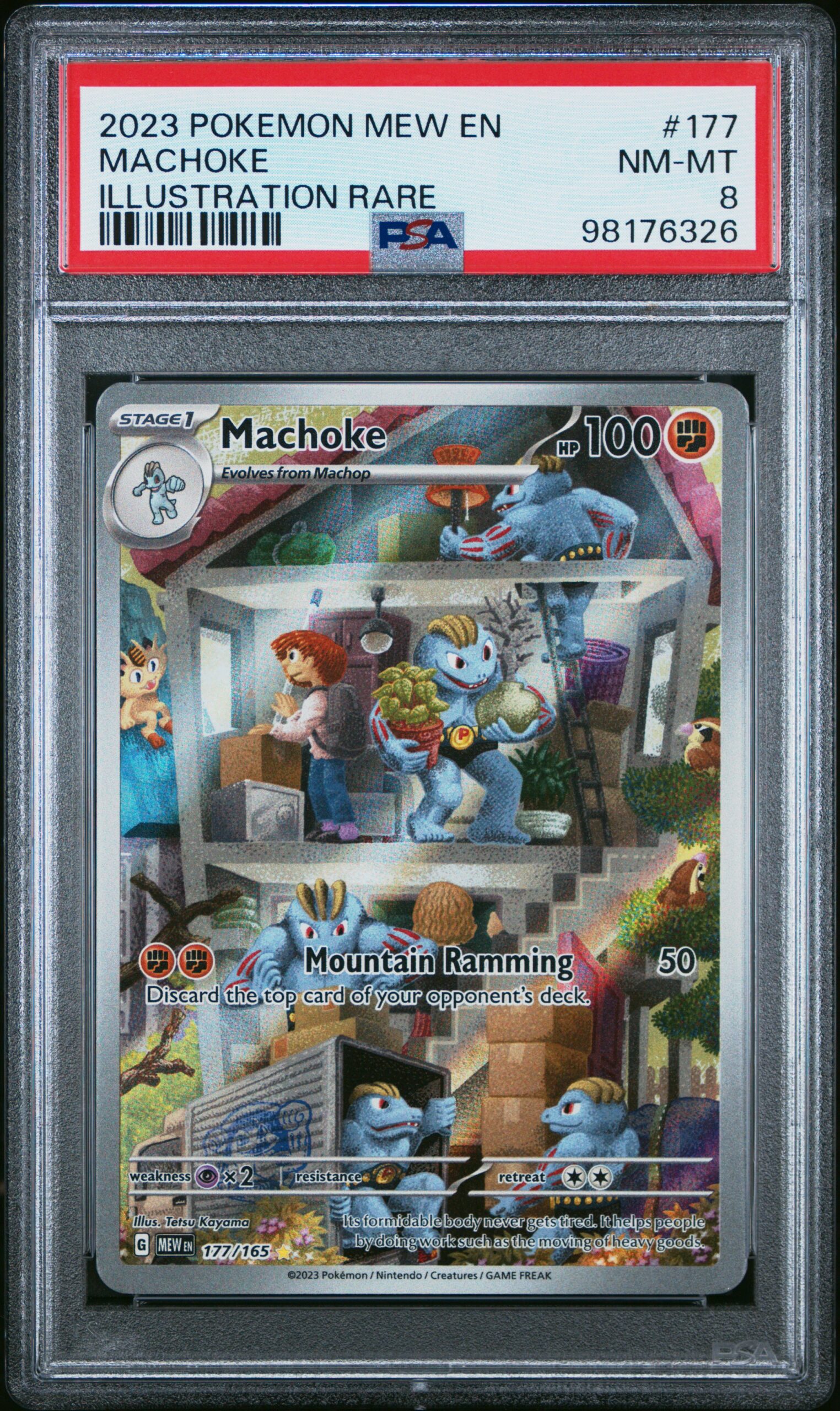 2023 POKEMON MEW EN-151 177 MACHOKE ILLUSTRATION RARE