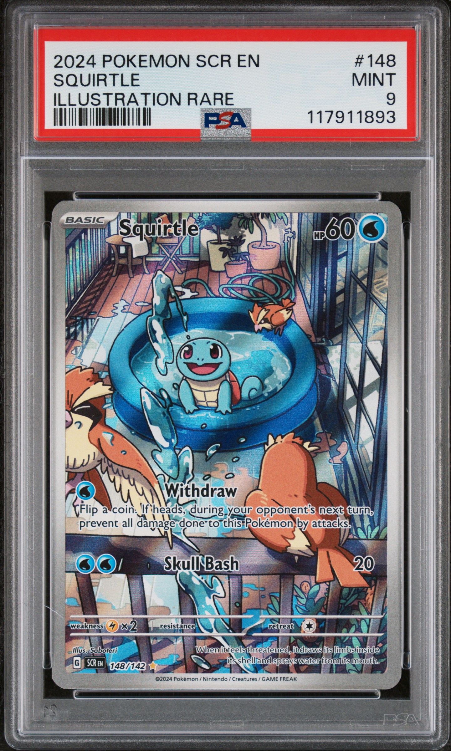 2024 POKEMON SCR EN-STELLAR CROWN 148 SQUIRTLE ILLUSTRATION RARE