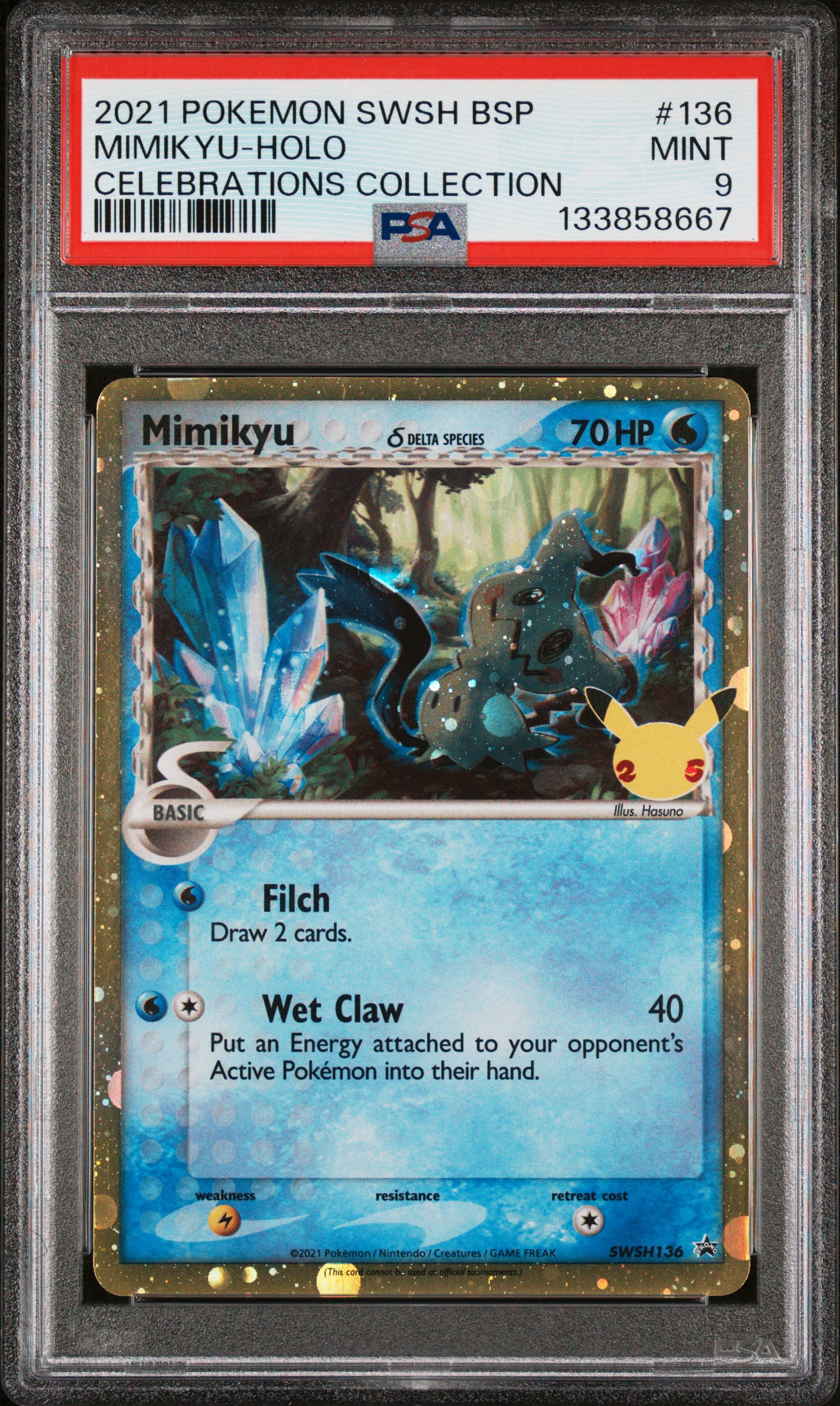 MIMIKYU-HOLO POKEMON SWSH BLACK STAR PROMO
