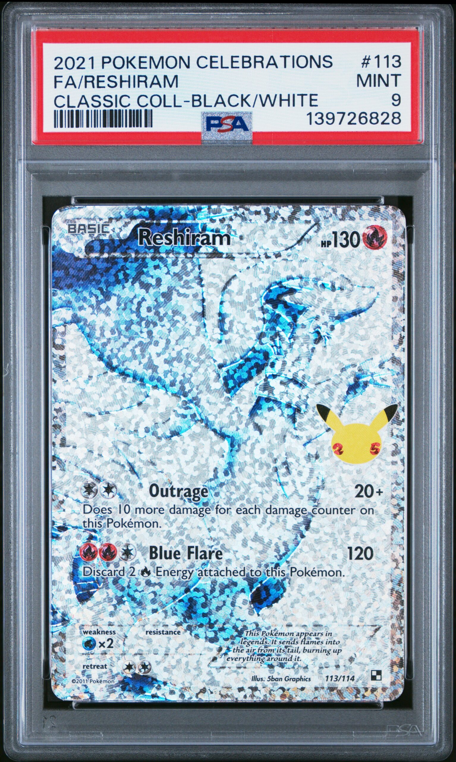 FA/RESHIRAM POKEMON CELEBRATIONS CLASSIC COLLECTION