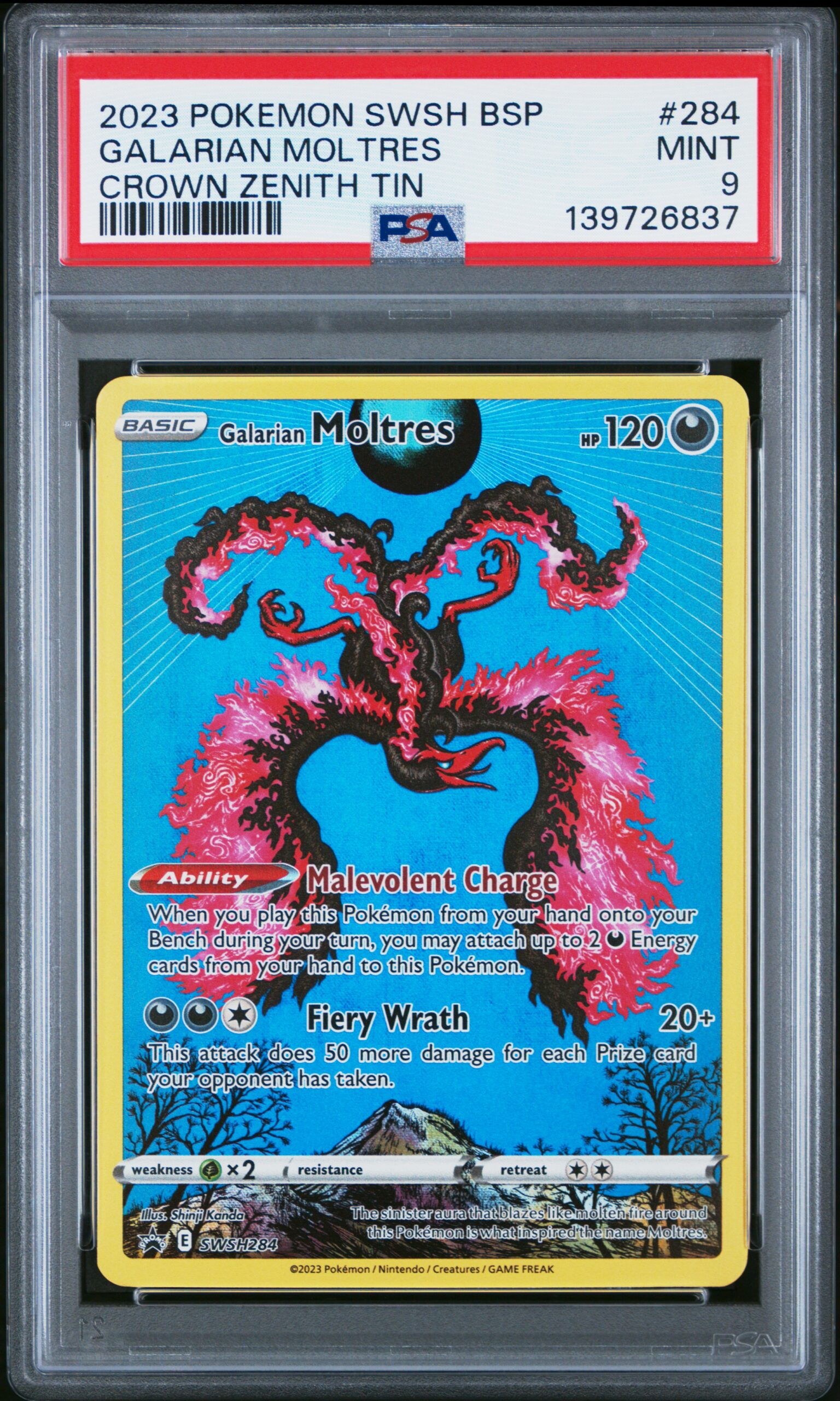 GALARIAN MOLTRES POKEMON SWSH BLACK STAR PROMO