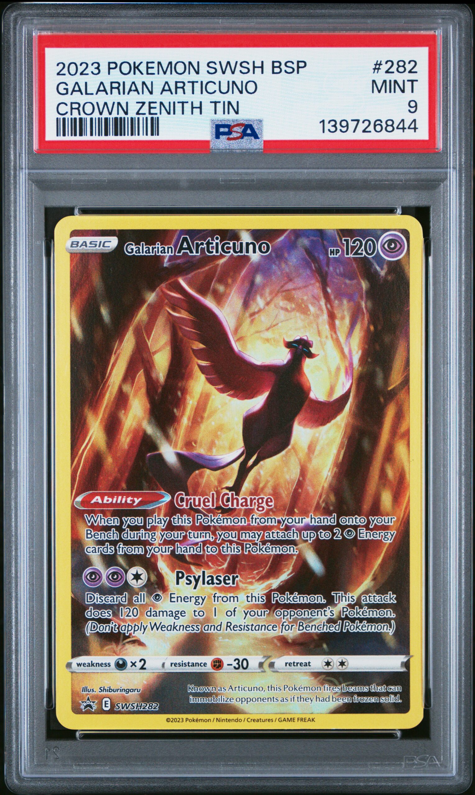 GALARIAN ARTICUNO POKEMON SWSH BLACK STAR PROMO