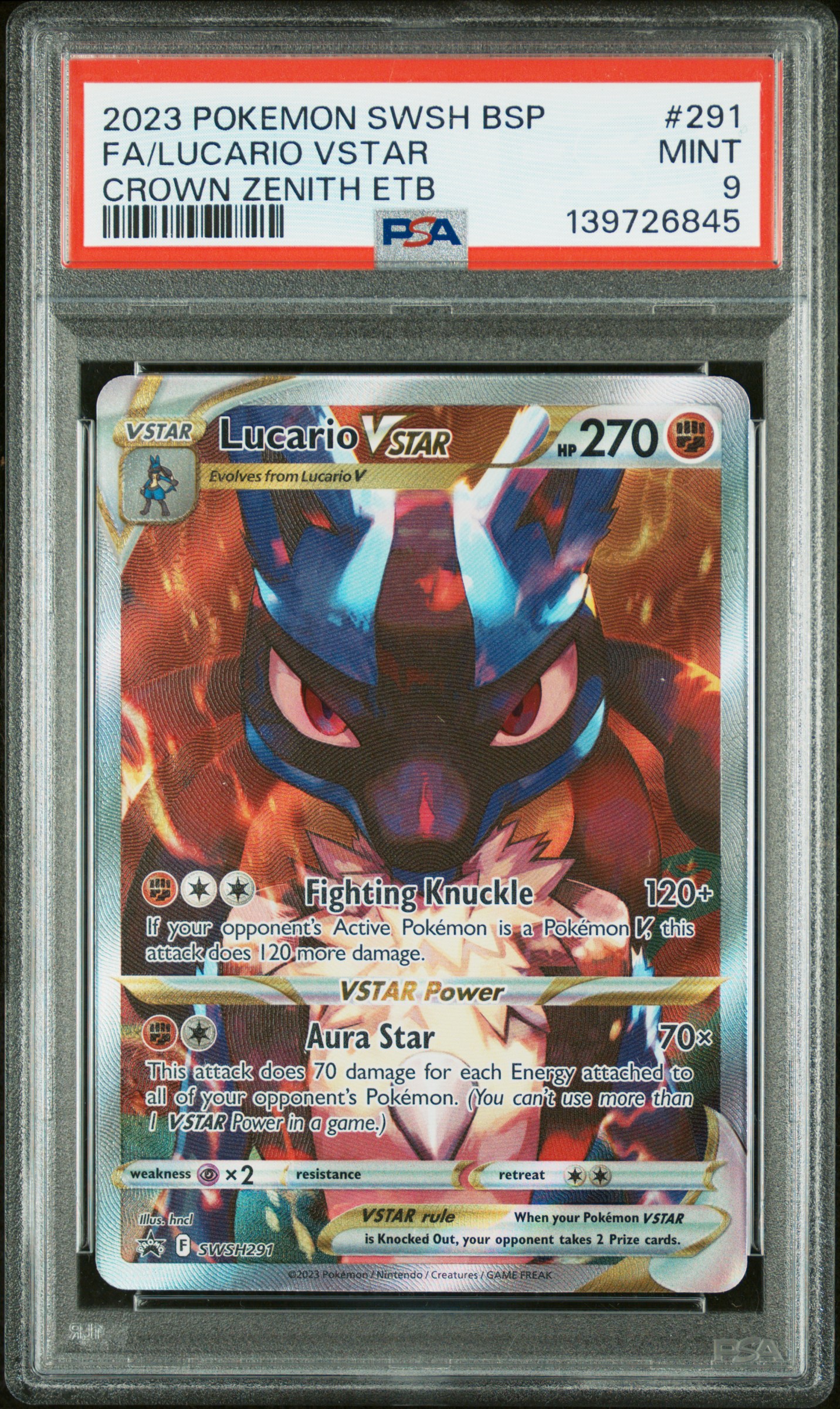 FA/LUCARIO VSTAR POKEMON SWSH BLACK STAR PROMO