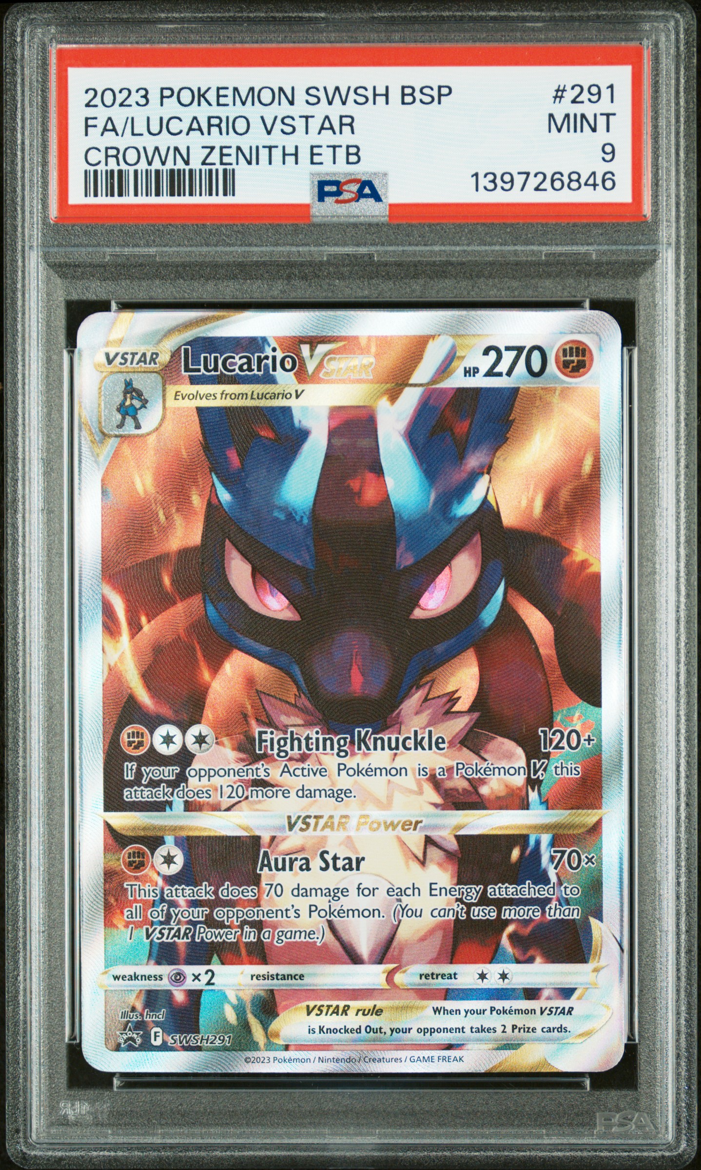FA/LUCARIO VSTAR POKEMON SWSH BLACK STAR PROMO