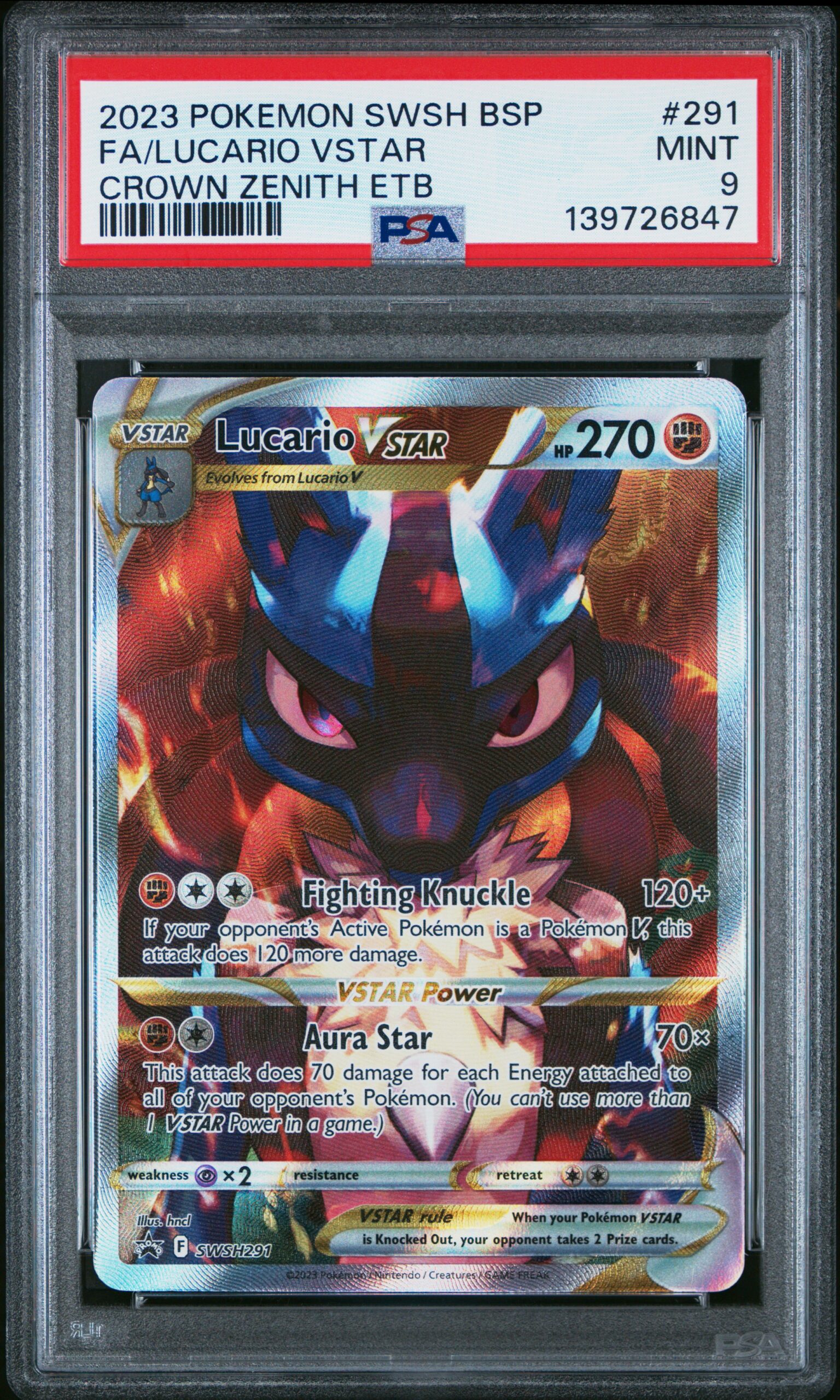 FA/LUCARIO VSTAR POKEMON SWSH BLACK STAR PROMO
