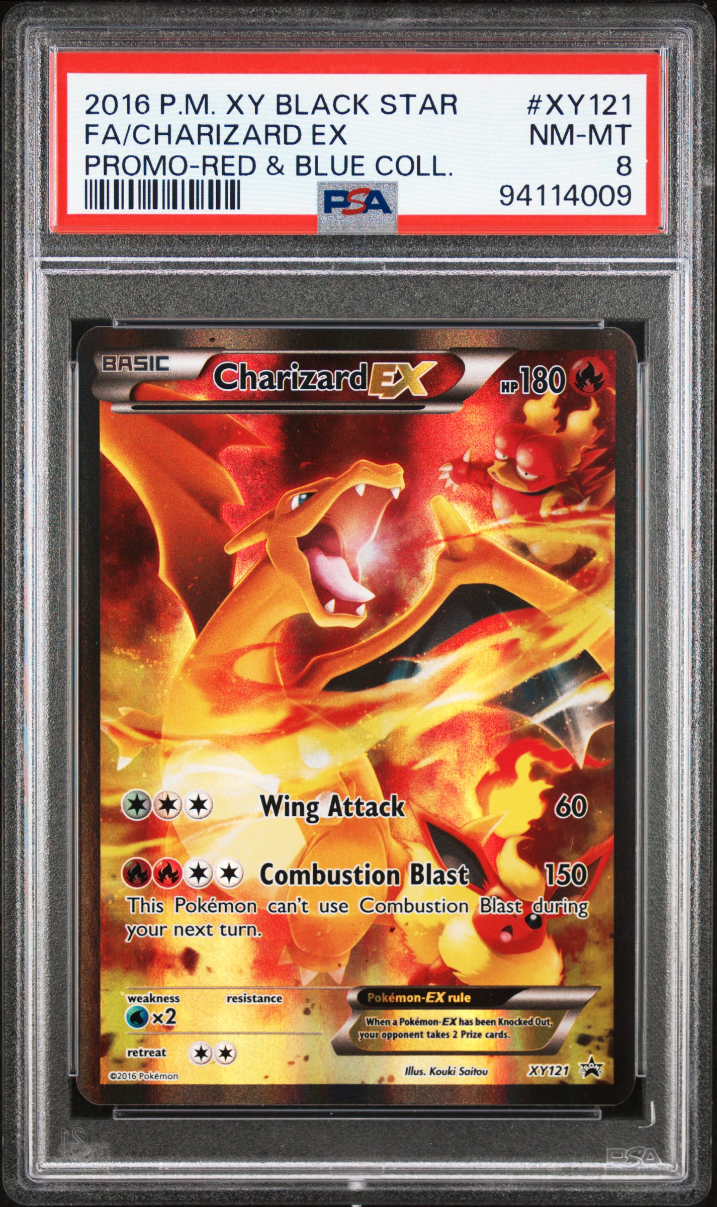2016 POKEMON XY BLACK STAR PROMO XY121 FA/CHARIZARD EX