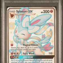 2019 POKEMON SUN & MOON HIDDEN FATES SV76 FULL ART/SYLVEON GX
