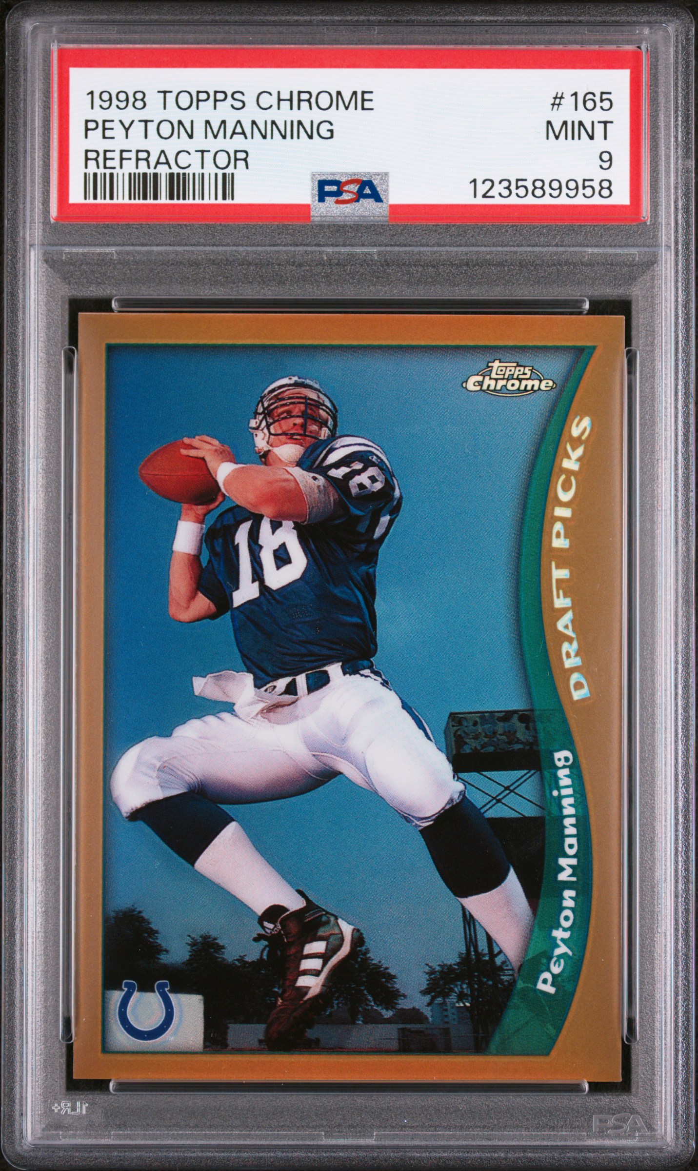 1998 TOPPS CHROME 165 PEYTON MANNING