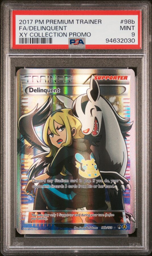 2017 POKEMON PREMIUM TRAINER XY COLLECTION PROMO 98b FA/DELINQUENT