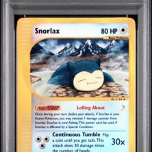 2003 Pokemon Skyridge Tcg Cards #100 Snorlax Rev.foil Psa Vg Ex 4