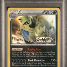 2016 POKEMON XY BLACK STAR PROMO XY130 TYRANITAR-HOLO