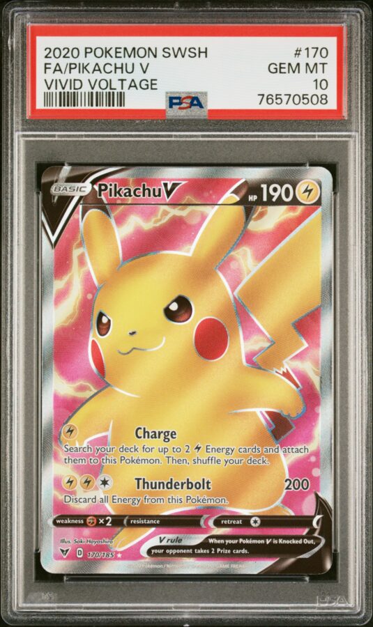 2020 POKEMON SWORD & SHIELD VIVID VOLTAGE 170 FULL ART/PIKACHU V