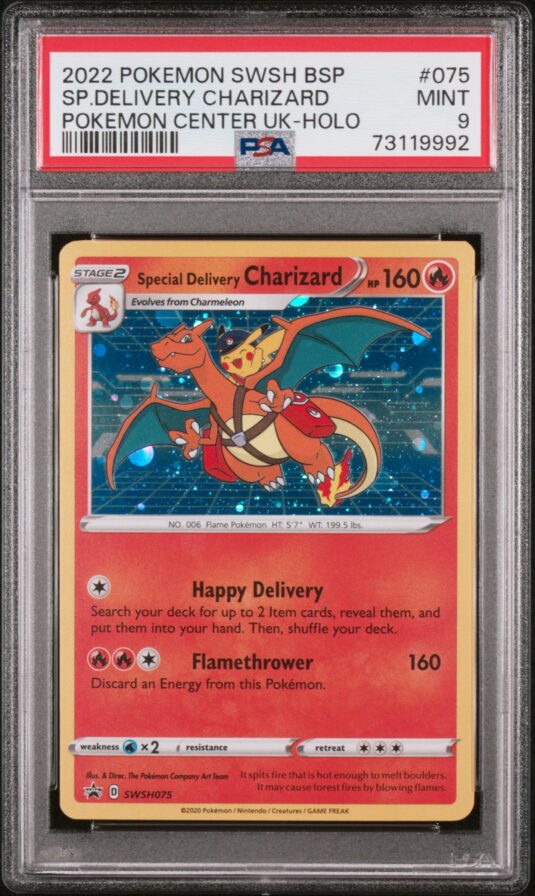 2022 POKEMON SWSH BLACK STAR PROMO 075 SP.DELIVERY CHARIZARD
