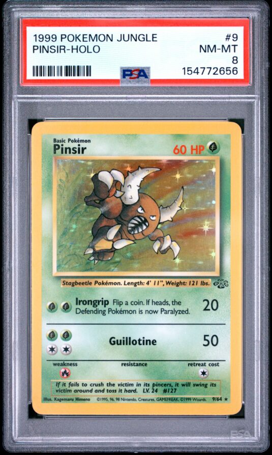 1999 Pokemon Jungle Tcg Cards #9 Pinsir Holo Psa Nm Mt 8