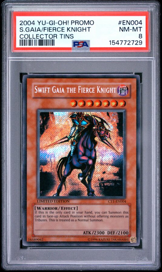 2004 Yu Gi Oh! Promo Tcg Cards #en004 S.gaia/fierce Knight Collector Tins Psa Nm Mt 8