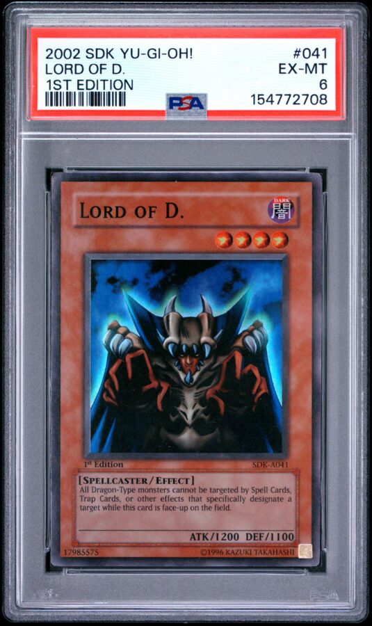 2002 Yu Gi Oh! Starter Deck: Kaiba Tcg Cards #041 Lord Of D. 1st Edition Psa Ex Mt 6