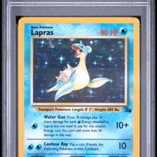 1999 Pokemon Fossil Tcg Cards #10 Lapras Holo Psa Nm 7