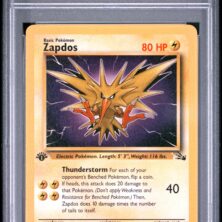 1999 Pokemon Fossil Tcg Cards #30 Zapdos 1st Edition Psa Ex Mt 6