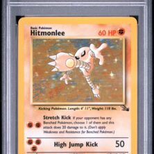 1999 Pokemon Fossil Tcg Cards #7 Hitmonlee Holo Psa Ex Mt 6