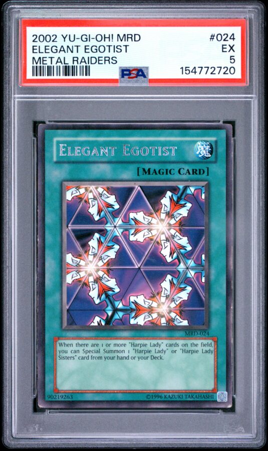 2002 Yu Gi Oh! Mrd Metal Raiders Tcg Cards #024 Elegant Egotist Metal Raiders Psa Ex 5
