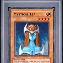 2002 Yu Gi Oh! Starter Deck: Yugi Tcg Cards #001 Mystical Elf 1st Edition Psa Ex Mt 6