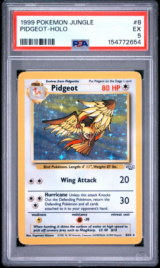 1999 Pokemon Jungle Tcg Cards #8 Pidgeot Holo Psa Ex 5