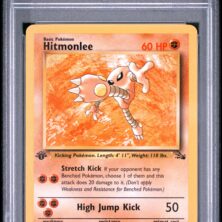 1999 Pokemon Fossil Tcg Cards #22 Hitmonlee 1st Edition Psa Nm 7