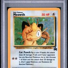 2000 Pokemon Promo Black Star Tcg Cards #10 Meowth Holo Game Boy Black Star Psa Ex Mt 6