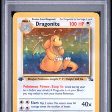 1999 Pokemon Fossil Tcg Cards #4 Dragonite Holo 1st Edition Psa Ex 5