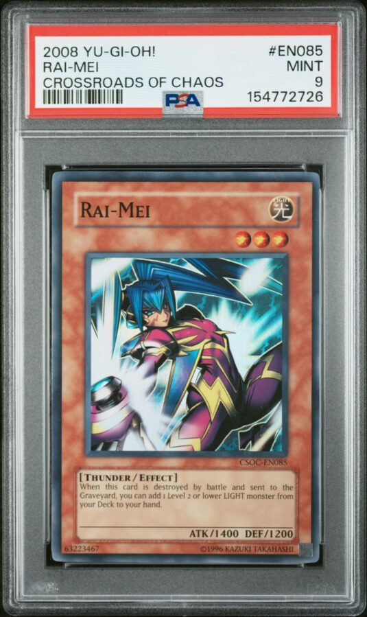 2008 Yu Gi Oh! Csoc Crossroads Of Chaos Tcg Cards #en085 Rai Mei Crossroads Of Chaos Psa Mint 9